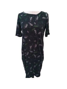 Lularoe Floral Dress, Dark Green/Gray,  Medium